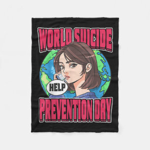 World Suicide Prevention Day Awareness September 1 Fleece Blanket