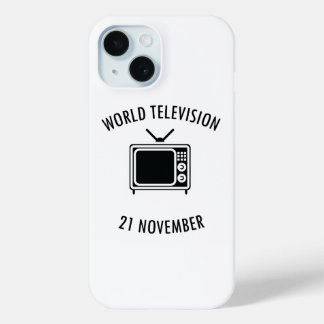 world television day iPhone 15 case