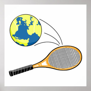 world tennis sports design poster
