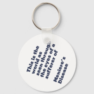 world through meniere's eyes key ring