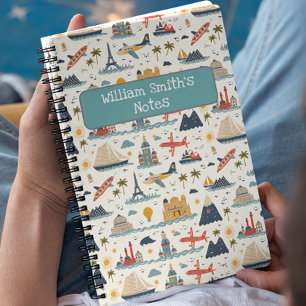 World Tour And Travel Kids Back To School Notebook