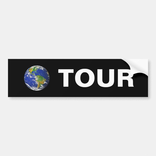 World Tour on Black Bumper Sticker (Front)