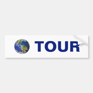 World Tour on White Bumper Sticker