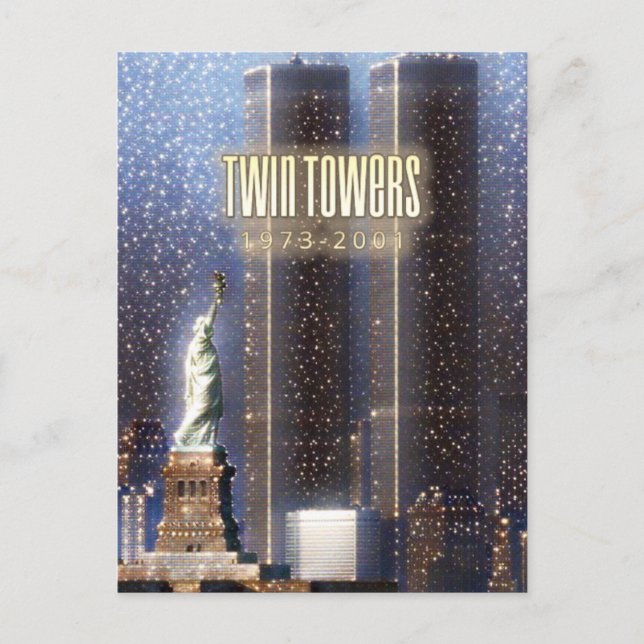 World Trade Centre twin towers stylised Postcard (Front)