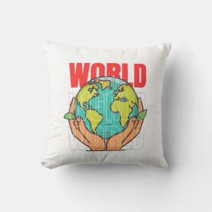 World – Travel Adventure Globe Design Cushion