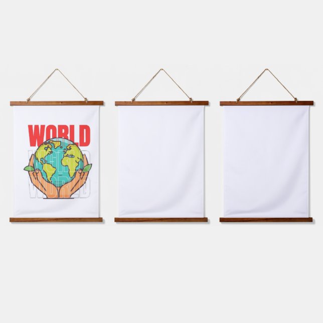 World – Travel Adventure Globe Design Hanging Tapestry (Triple)