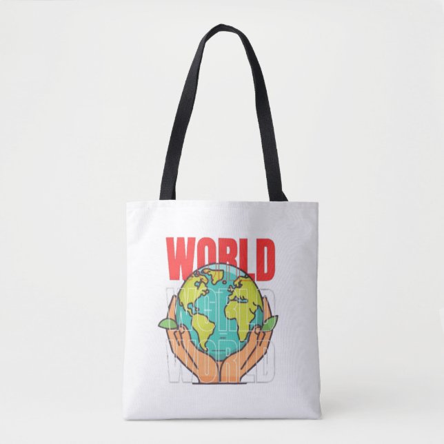 World – Travel Adventure Globe Design Tote Bag (Front)