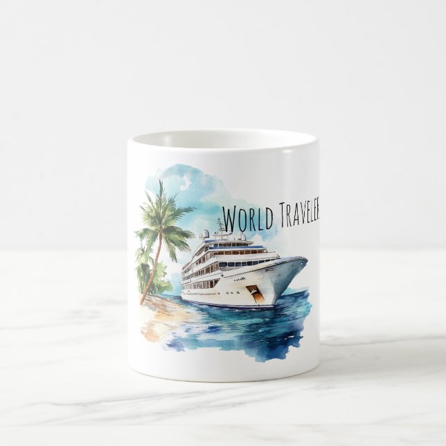 World Travel Cruise Ship Coffee Mug (Center)