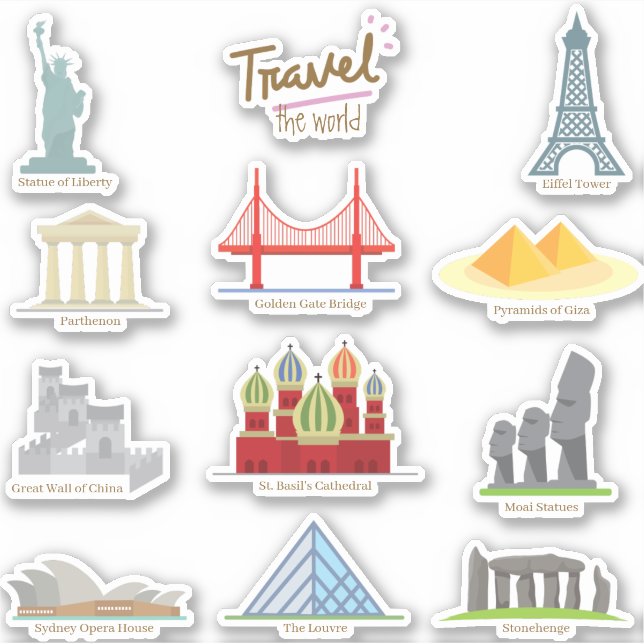World Travel Landmarks & Monuments Educational (Front)