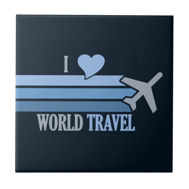 World Travel tile, customisable Tile (Front)