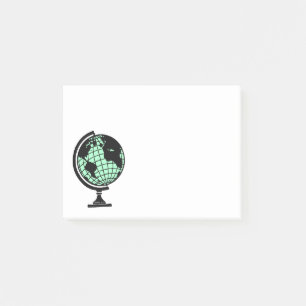 World Travel Vintage Globe Post-it Notes