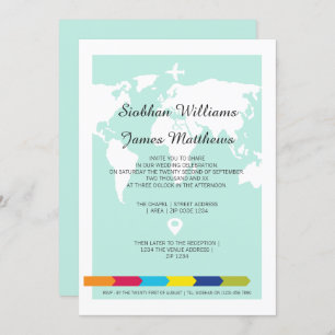 World Travel Wedding Invitation