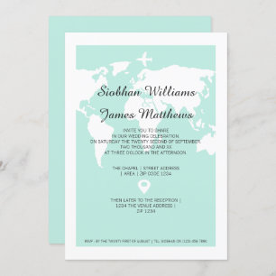 World Travel Wedding Invitation