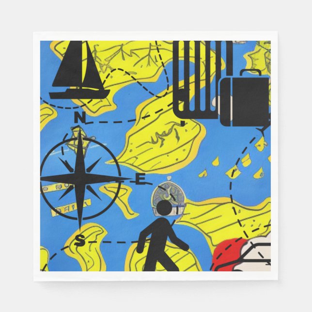 World Travele Napkin (Front)