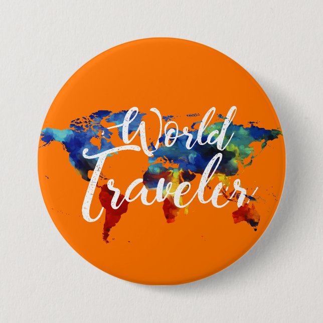 WORLD TRAVELER BUTTON (Front)