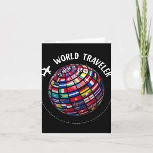 World Traveler Map, World Flags Traveler, Countrie Card