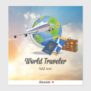 World Traveler Template, Add text,