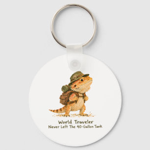 World Traveller Bearded Dragon Art Key Ring