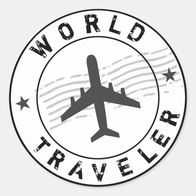World Traveller Classic Round Sticker (Front)