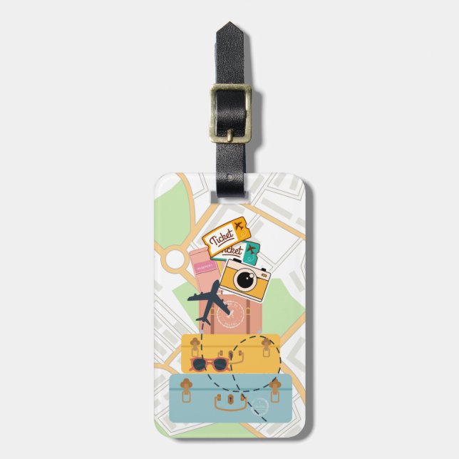 World Traveller Luggage Tag (Front Vertical)