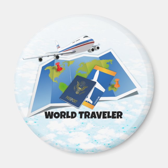 World Traveller Magnet (Front)