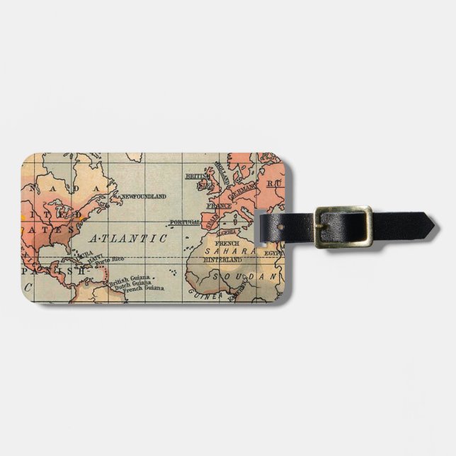 World Traveller Map  Luggage Tag (Front Horizontal)