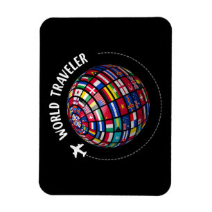 World Traveller Map, World Flags Traveller, Countr Magnet
