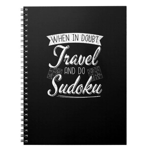 World Traveller Sudoku Puzzle Lover  Notebook (Front)