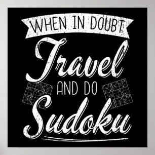 World Traveller Sudoku Puzzle Lover  Poster