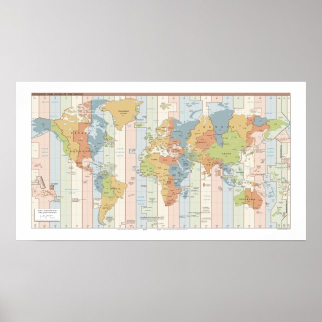 World Traveller Time Zones of Europe and Africa Po Poster (Front)