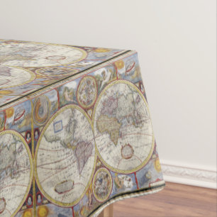 World Traveller Vintage Map Thunder_Cove Tablecloth