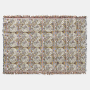 World Traveller Vintage Map Thunder_Cove Throw Blanket