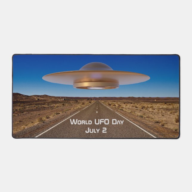 World UFO Day Desk Mat (Front)
