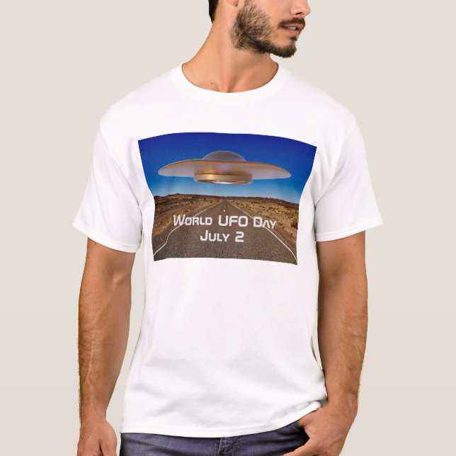 World UFO Day T-Shirt (Front)