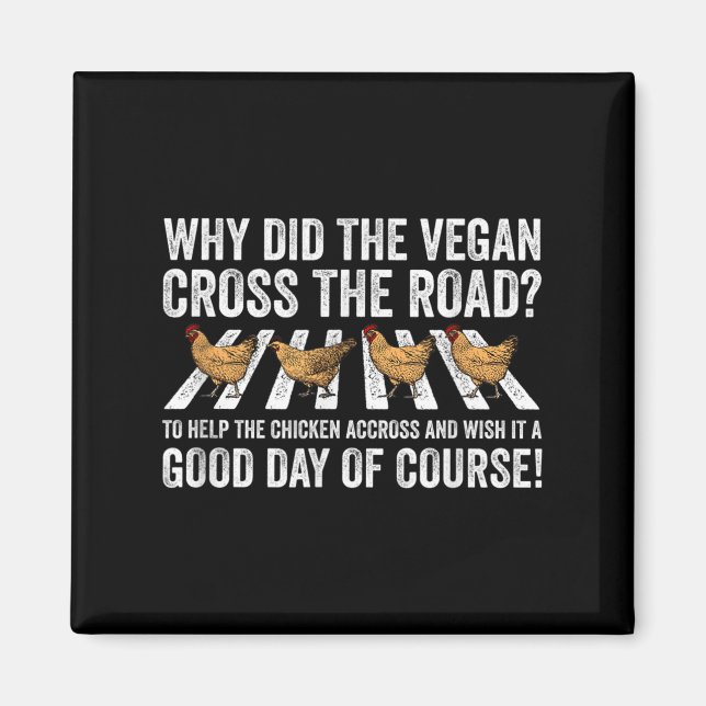 World Vegan Day Chicken Vegetable Plant Based I Ea Magnet (Front)