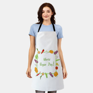 World Vegetarian Day Minimalist Cute     Apron