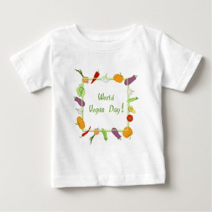 World Vegetarian Day Minimalist Cute Baby T-Shirt