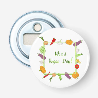 World Vegetarian Day Minimalist Cute Bottle Opener