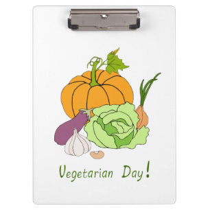 World Vegetarian Day Minimalist Cute Clipboard