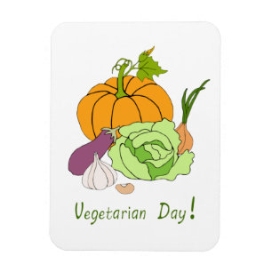 World Vegetarian Day Minimalist Cute Magnet