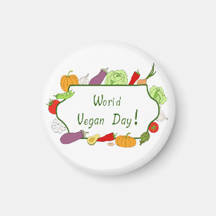 World Vegetarian Day Minimalist Cute Magnet