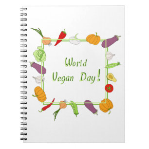 World Vegetarian Day Minimalist Cute    Notebook