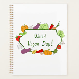 World Vegetarian Day Minimalist Cute Planner