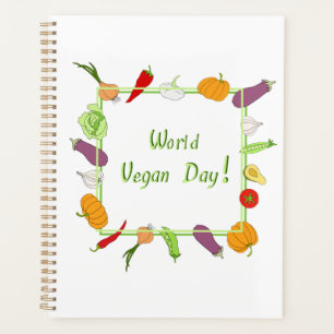 World Vegetarian Day Minimalist Cute Planner