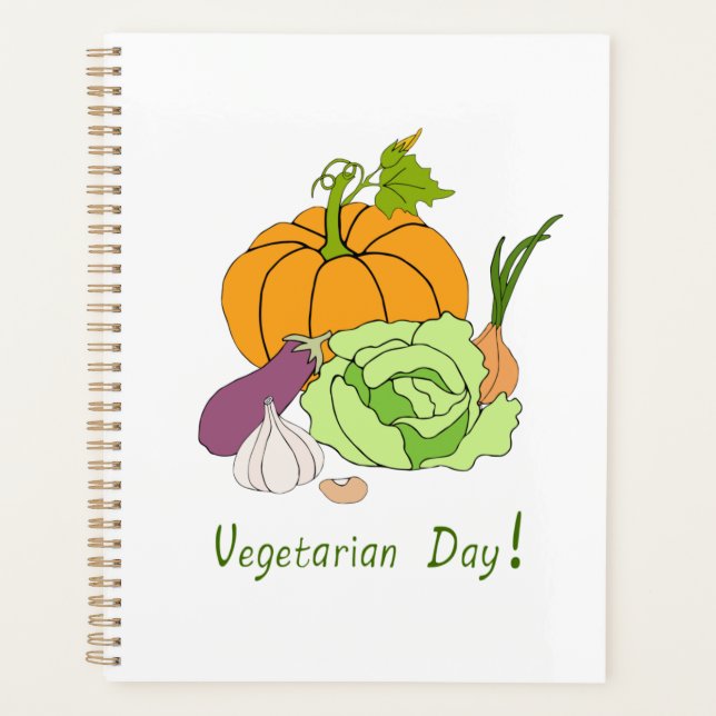 World Vegetarian Day Minimalist Cute     Planner (Front)