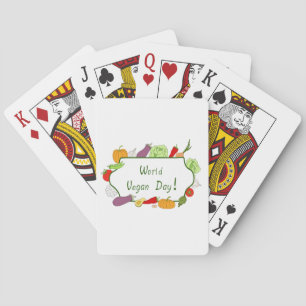 World Vegetarian Day Minimalist Cute Playing Cards