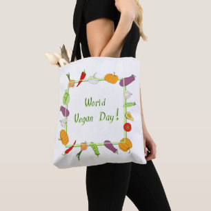 World Vegetarian Day Minimalist Cute    Tote Bag