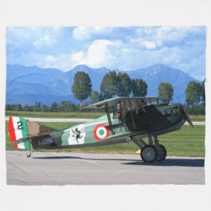 WORLD WAR 1 FIGHTER AIRPLANE FLEECE BLANKET