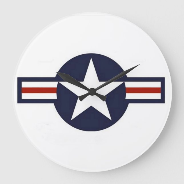 World War 2 Air Force Aircraft Insignia Large Clock (Front)