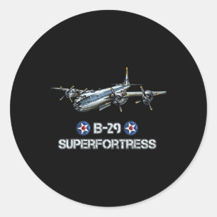 World War 2 American Aircraft Wwii B-29 Superfortr Classic Round Sticker